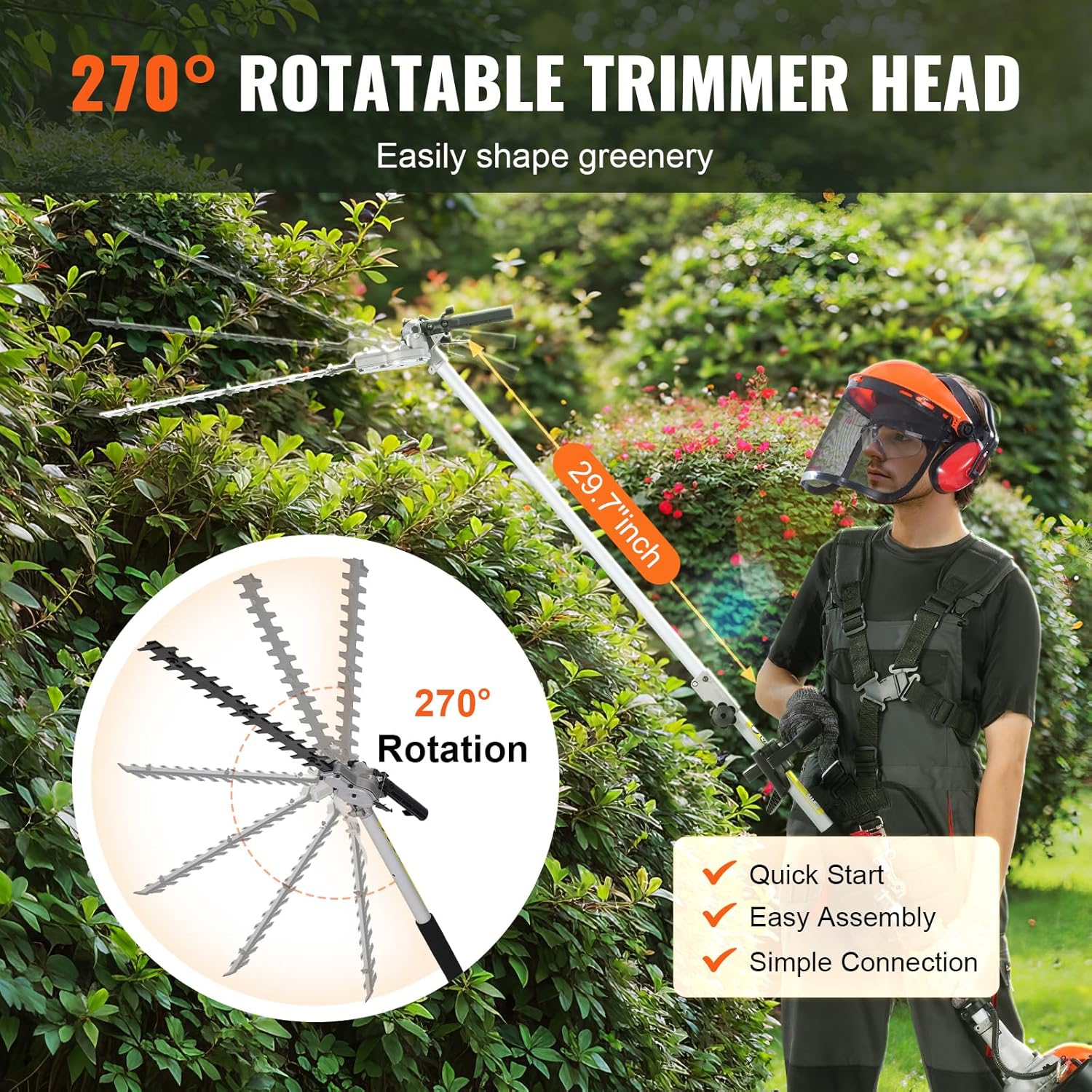 Gas Powered 6-in-1 Multi-Functional Garden Tool Kit