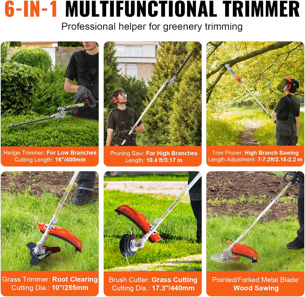 Gas Powered 6-in-1 Multi-Functional Garden Tool Kit